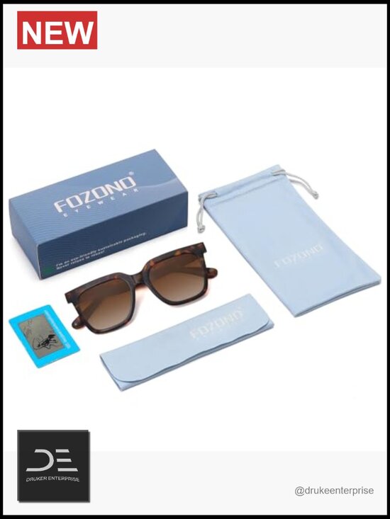 Large Square Polarized Sunglasses UV400 Protection Retro Classic Style Unisex main image 6